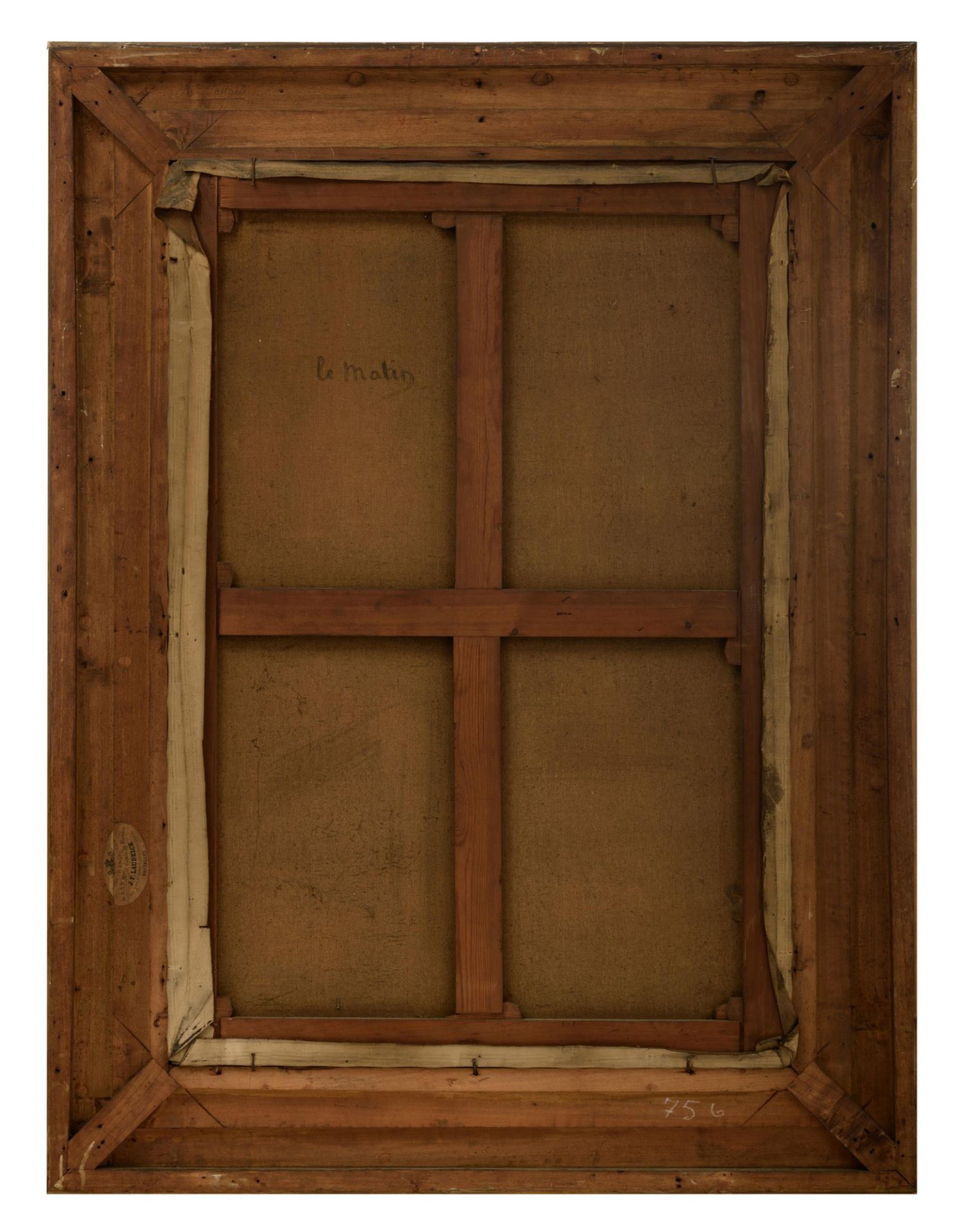 Jan Frans Portaels (1818-1895), 'Aurore', in an imposing frame, 86 x 125 - 122 - 161 cm - Bild 3 aus 14