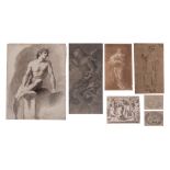 A collection of 7 Old Master drawings, 17th - 19thC, 96 x 124 - 317 x 402 mm