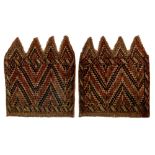 Two pieces of a woollen saddle blanket, Bukhara, 58 x 65 cm