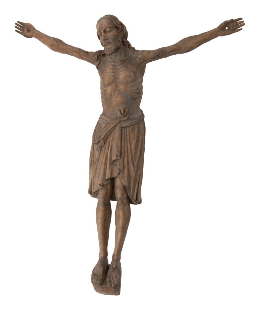 An impressive Corpus Christi, limewood, early 16th century, H 121 - W 112 cm