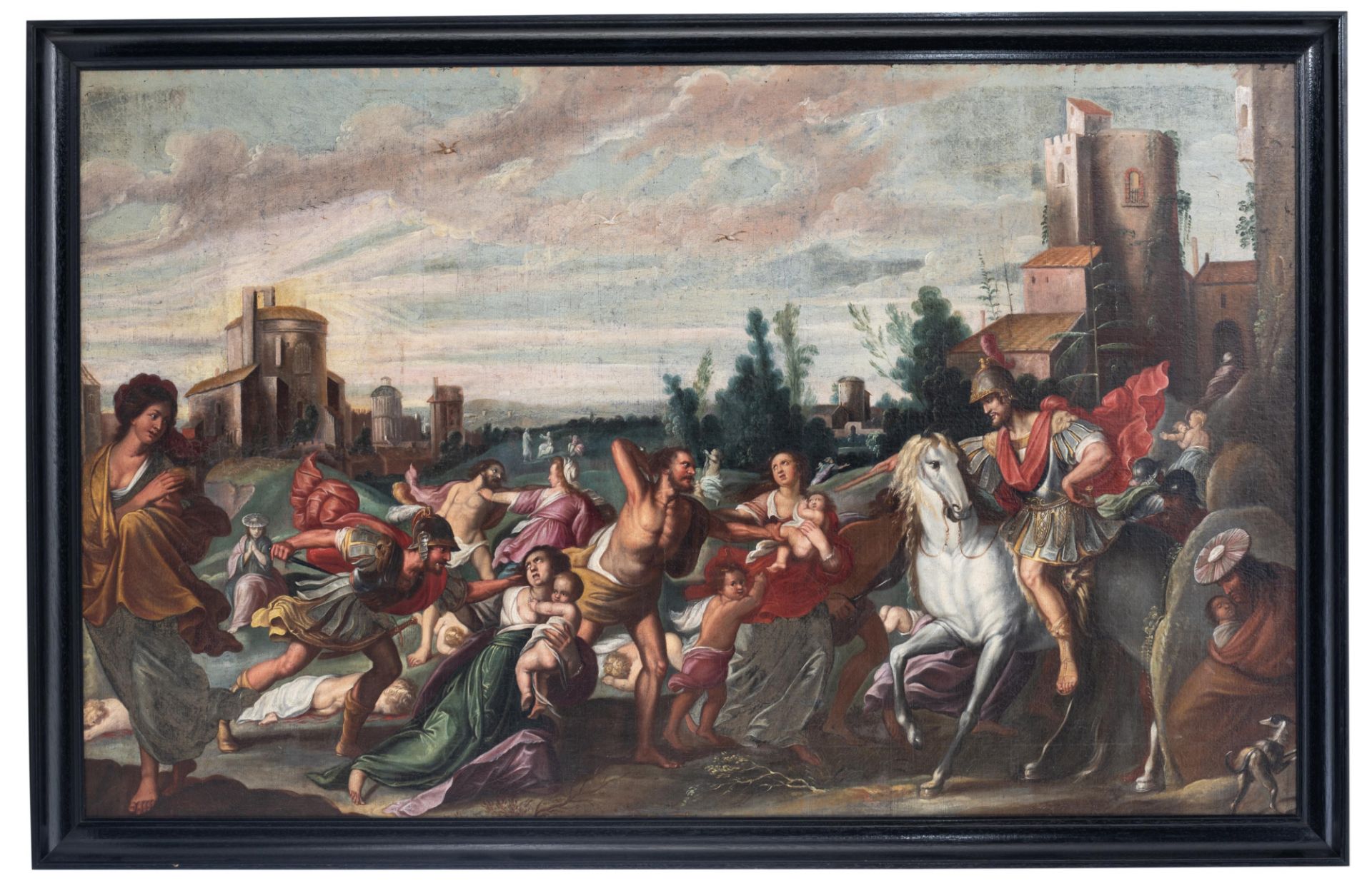 Karel van Mander (Attr.), the Infanticide in Bethlehem, oil on canvas, Late 16thC, 118 x 190 cm - Image 2 of 24