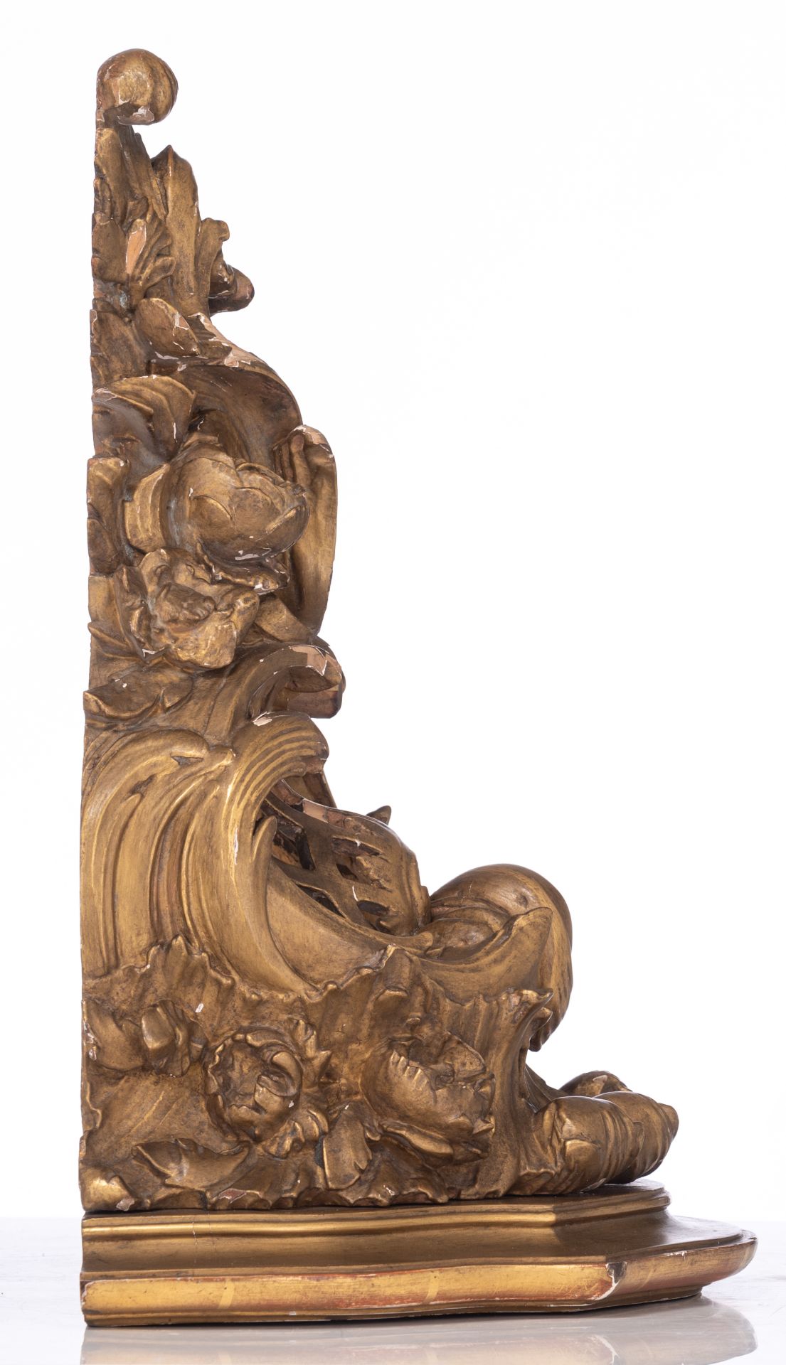 A Baroque Saint Anne with the Virgin, on a Rococo console, 18thC, H 41 - 87 cm - Image 8 of 21