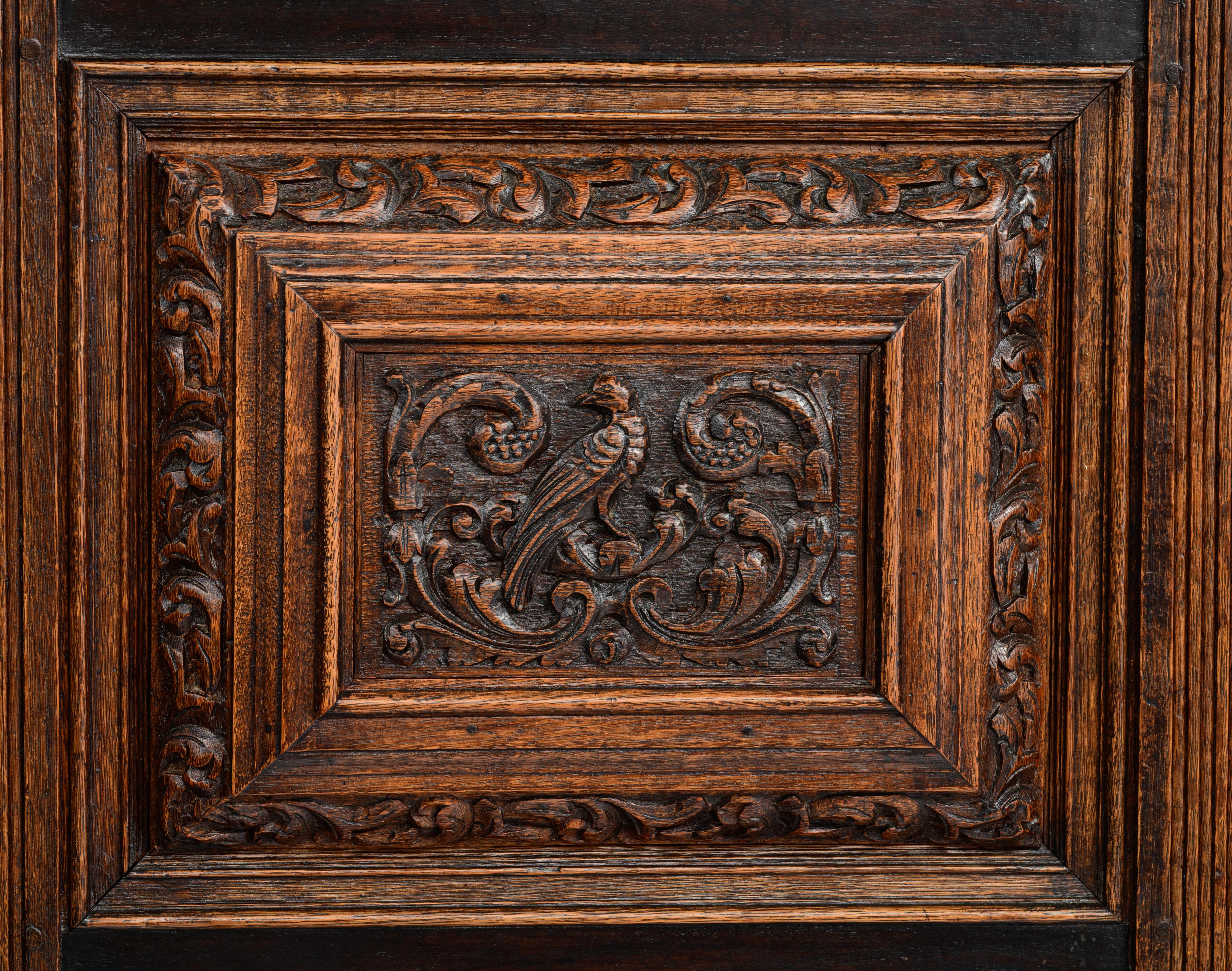 A Dutch-Zeelandic oak side cabinet 'Beeldenkast', dated 1632, H 206 - W 160 - D 66 cm - Bild 10 aus 10