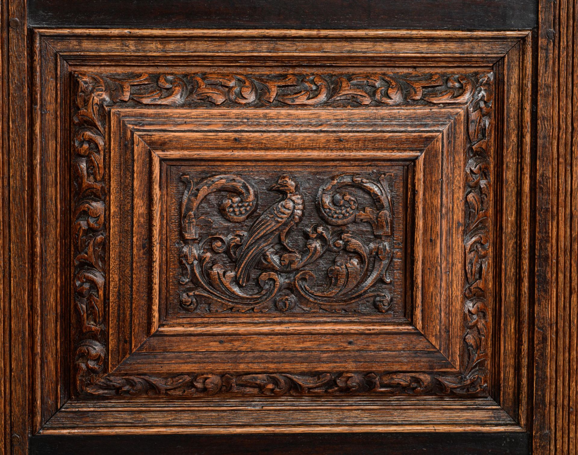 A Dutch-Zeelandic oak side cabinet 'Beeldenkast', dated 1632, H 206 - W 160 - D 66 cm - Image 10 of 10