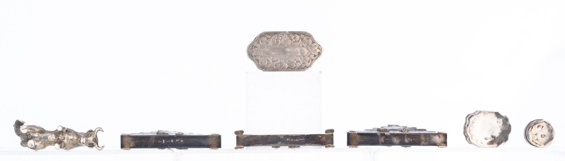 Various silver (800 > 935/000) 19th & 20thC 'Objets de vertu', toys, ornamental items, etc., the tot - Image 11 of 50