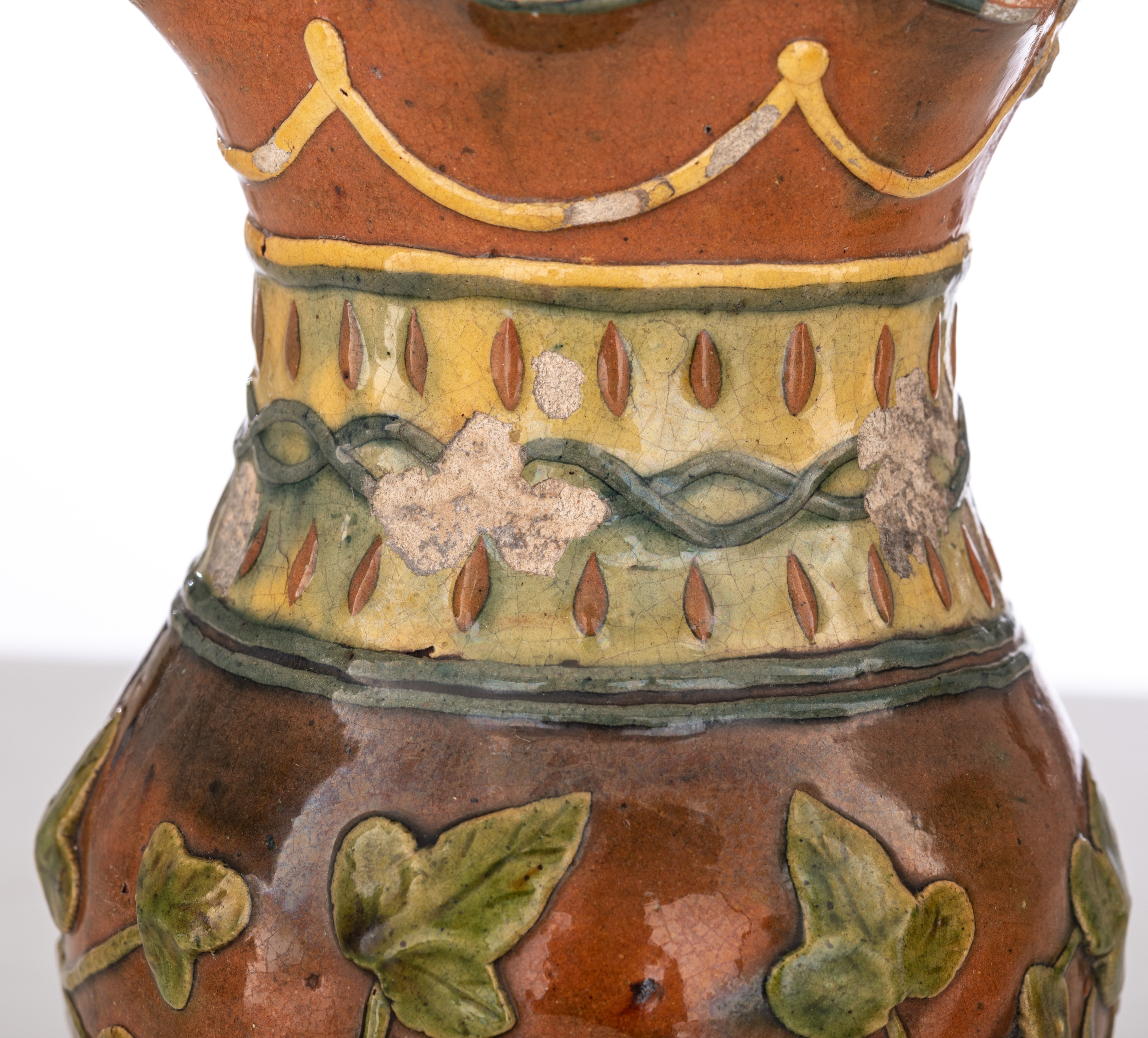 Two typical Flemish pottery tobacco jars; a ditto vase, and we add two Monte San Savino charcoal bas - Image 26 of 32