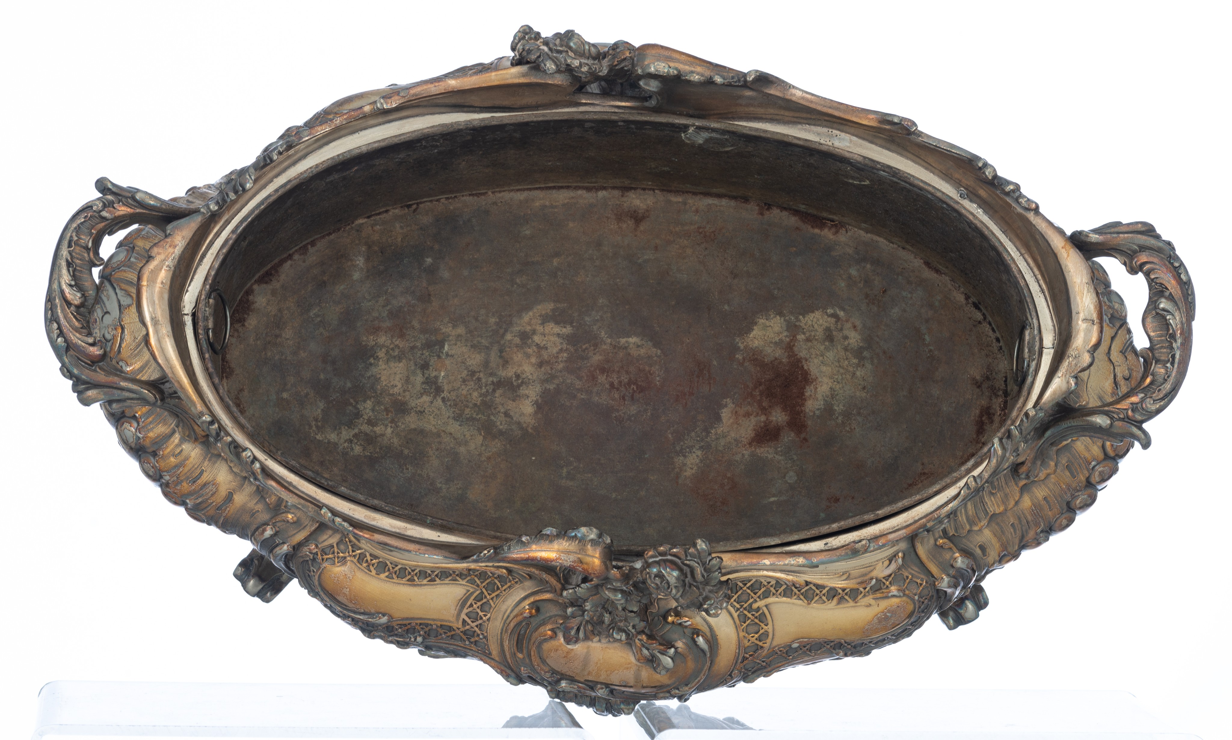 A silver-plated Christofle Biedermeier style fruit basket; a ditto fruit plate; a silver-plated ice - Bild 14 aus 24