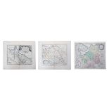 A collection of antique maps, Matthaeus Seutter and Nicolas Sanson, 38,2 x 48,4 50 x 58 cm