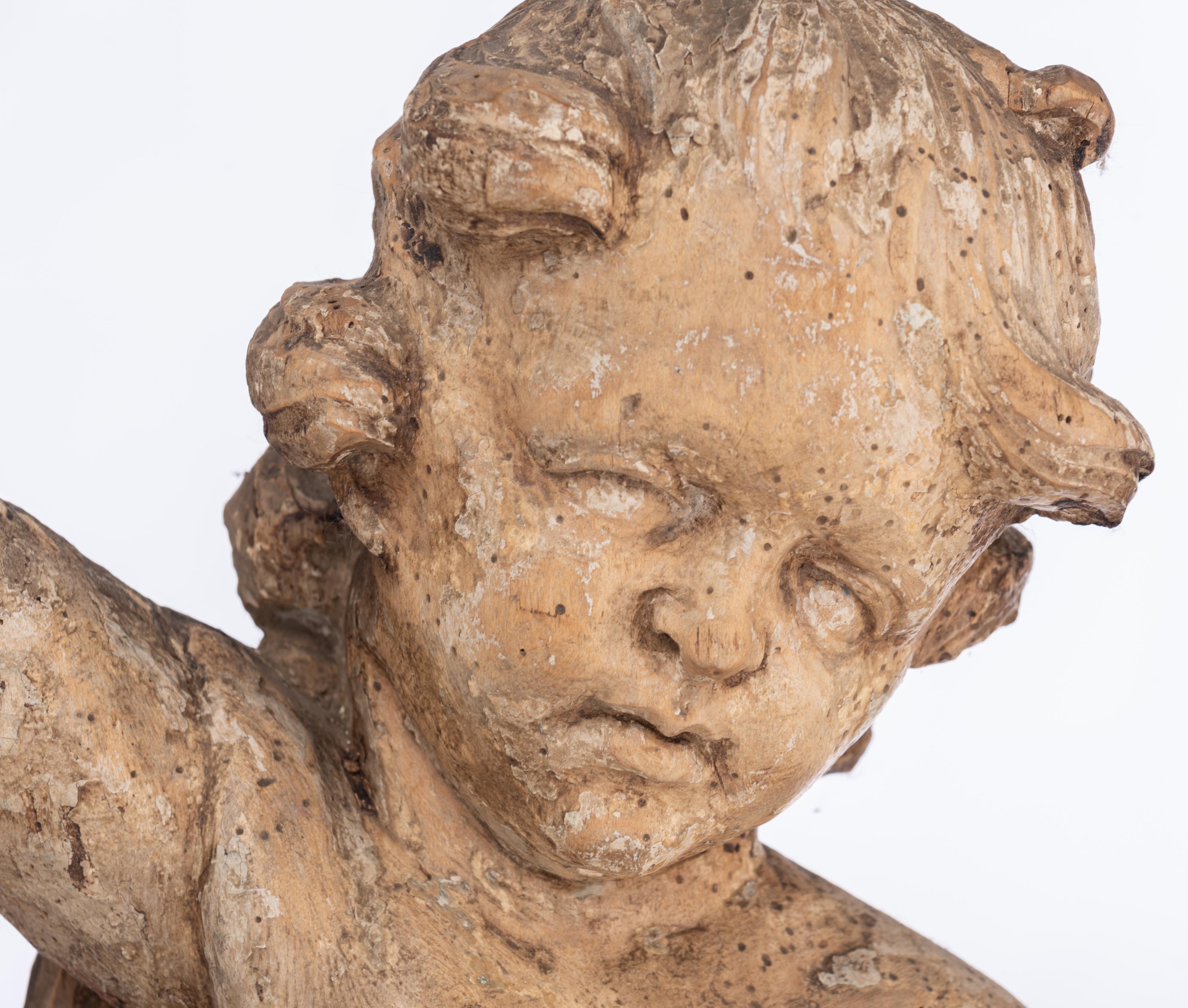 Putto, Antwerp School, 18thC, H 67 cm - Bild 6 aus 7