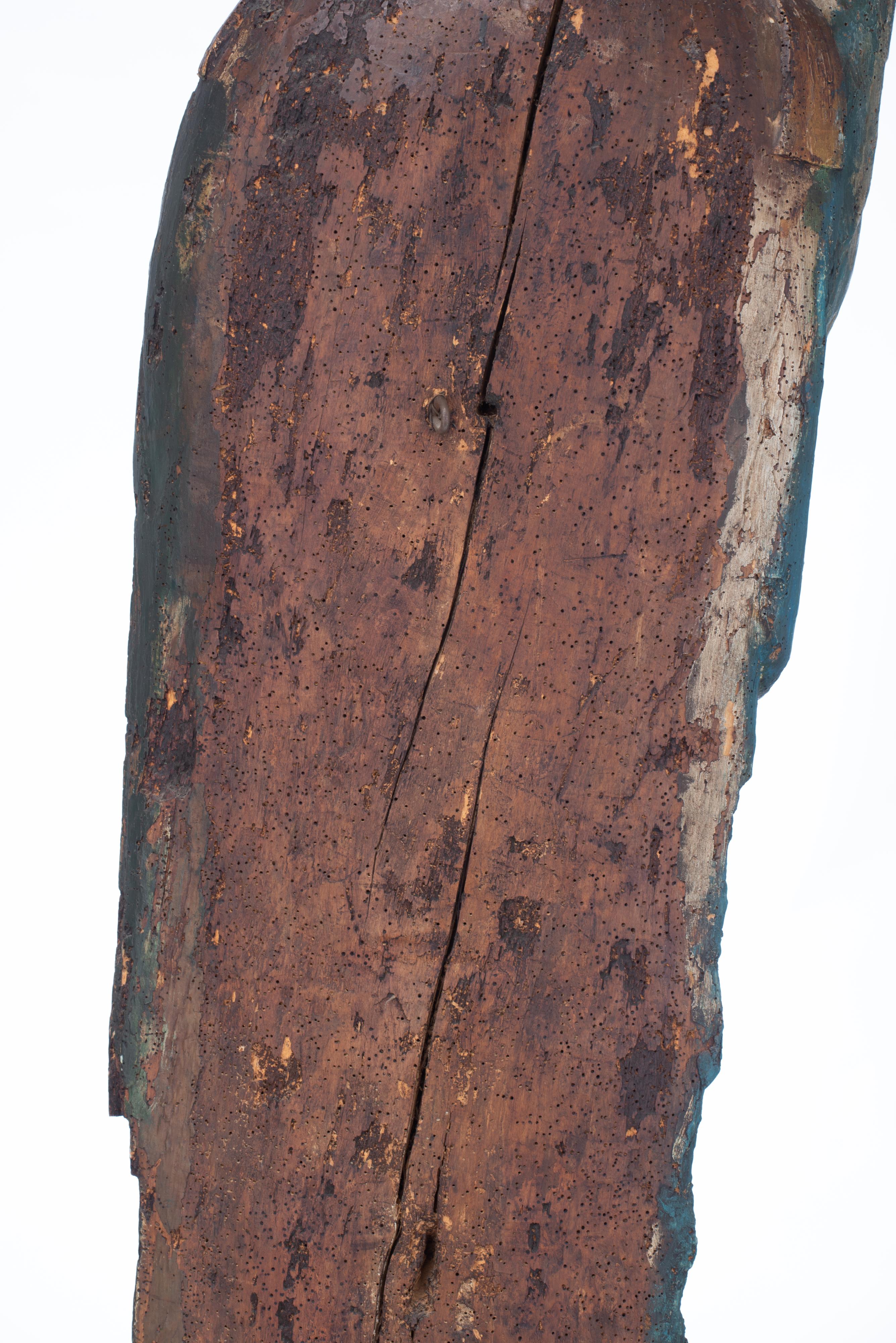 A walnut sculpture of a standing bishop, 15thC or later, H 124 cm - Bild 85 aus 89