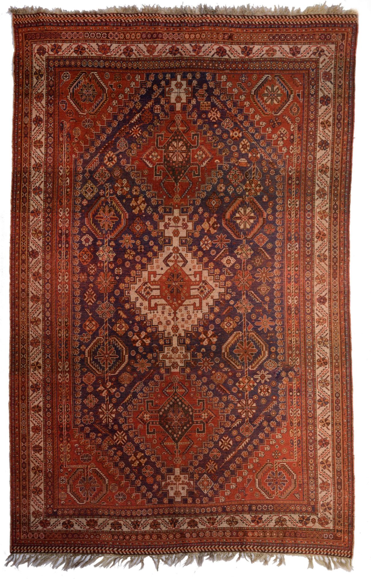 A Qashqai rug, 1960, wool on wool, 193 x 303 cm