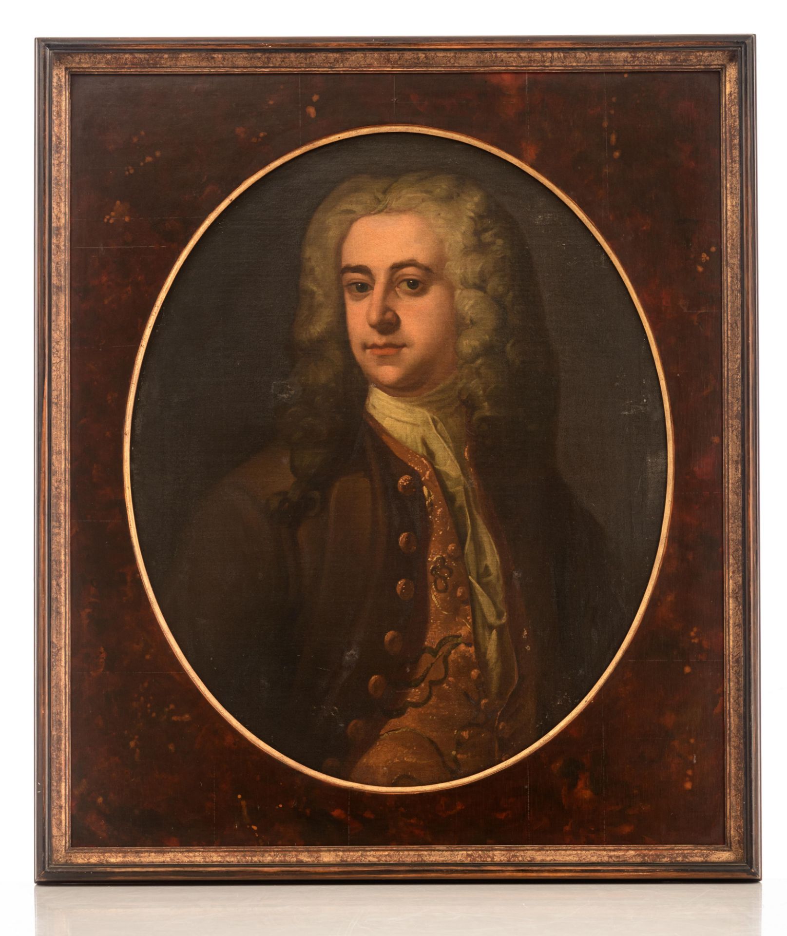 Circle of Joseph Highmore, the portrait of a nobleman, 18thC, 62 x 75 cm - Image 2 of 7