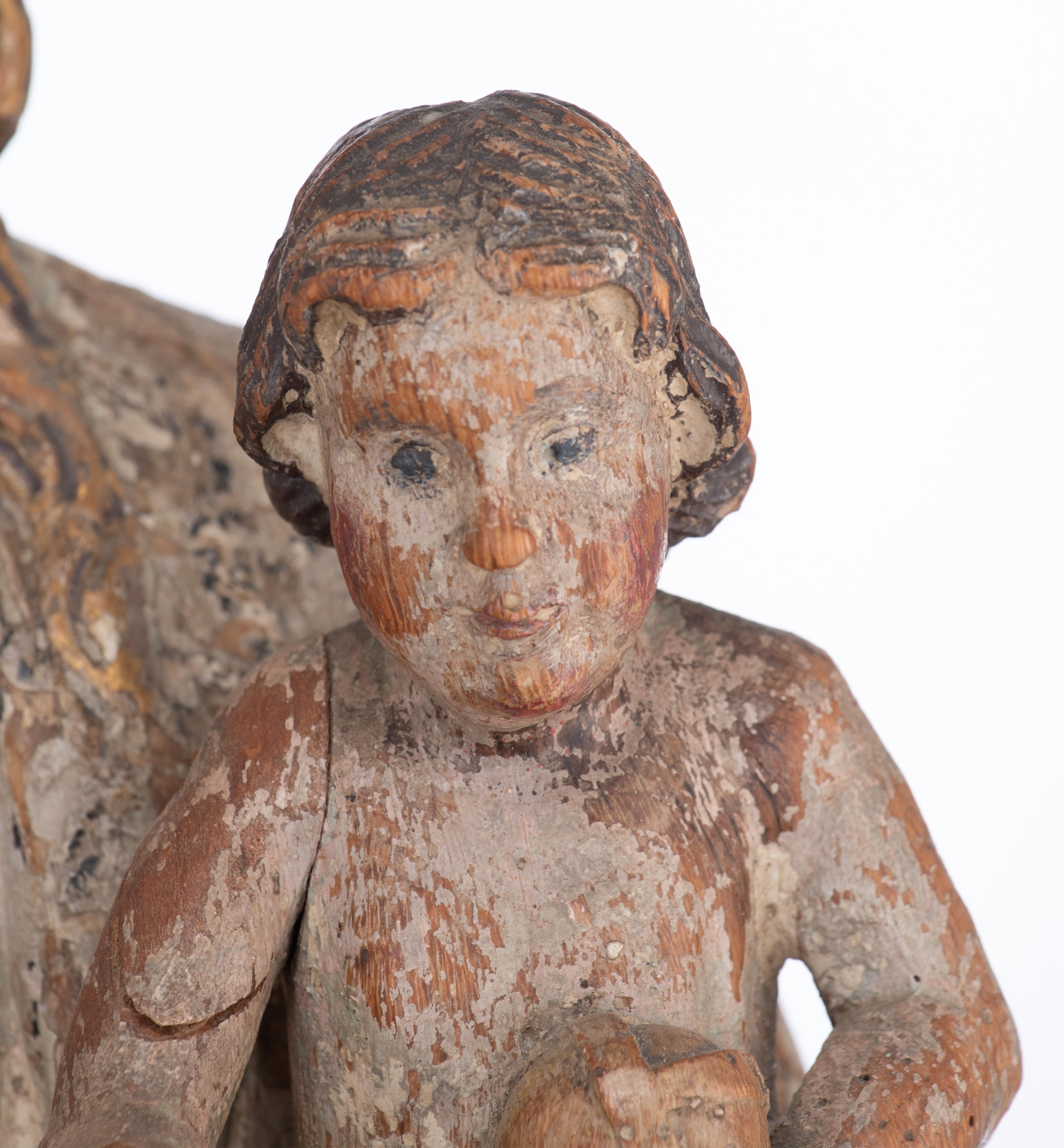 A wooden scultpure of Madonna and Child, Antwerp School, late 16thC, H 64 cm - Bild 8 aus 11