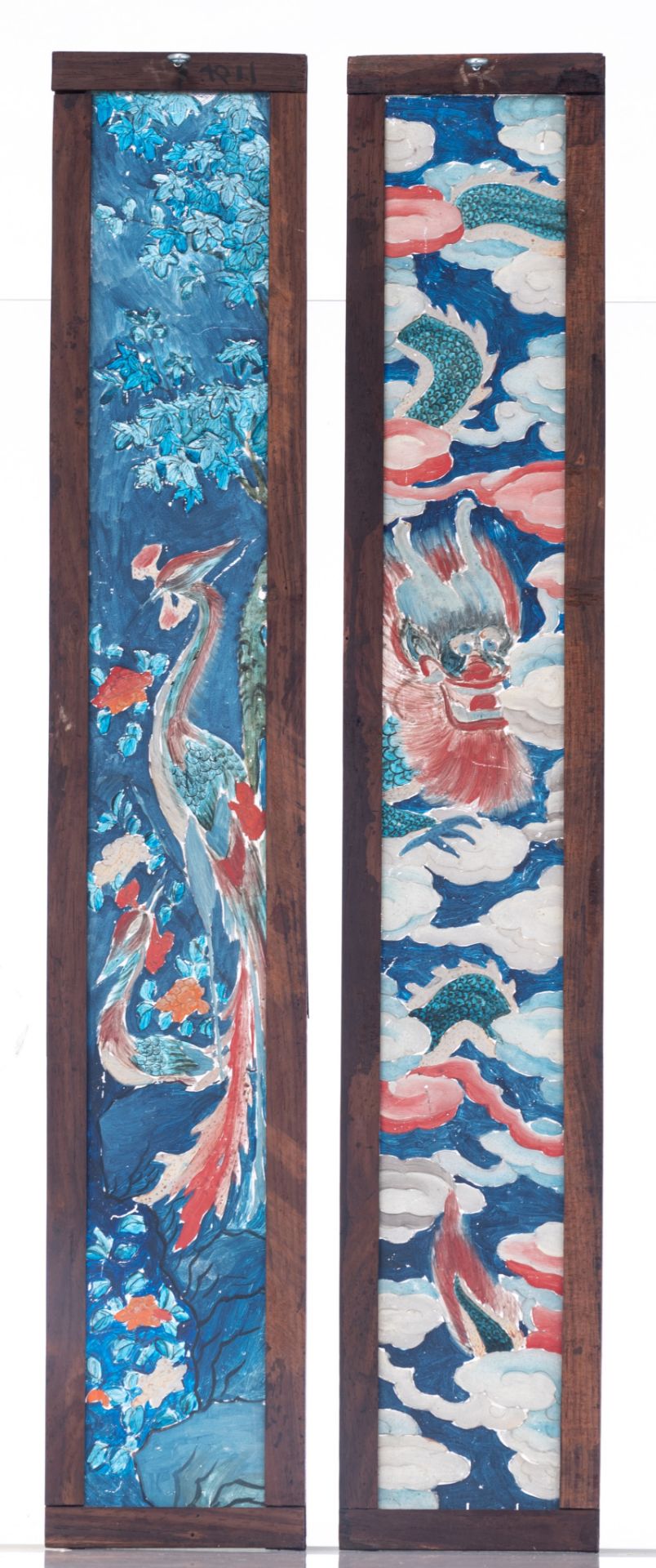 A Chinese Canton twenty-three-piece reversed glass painting set, late Qing dynasty, Total dimension - Image 11 of 22