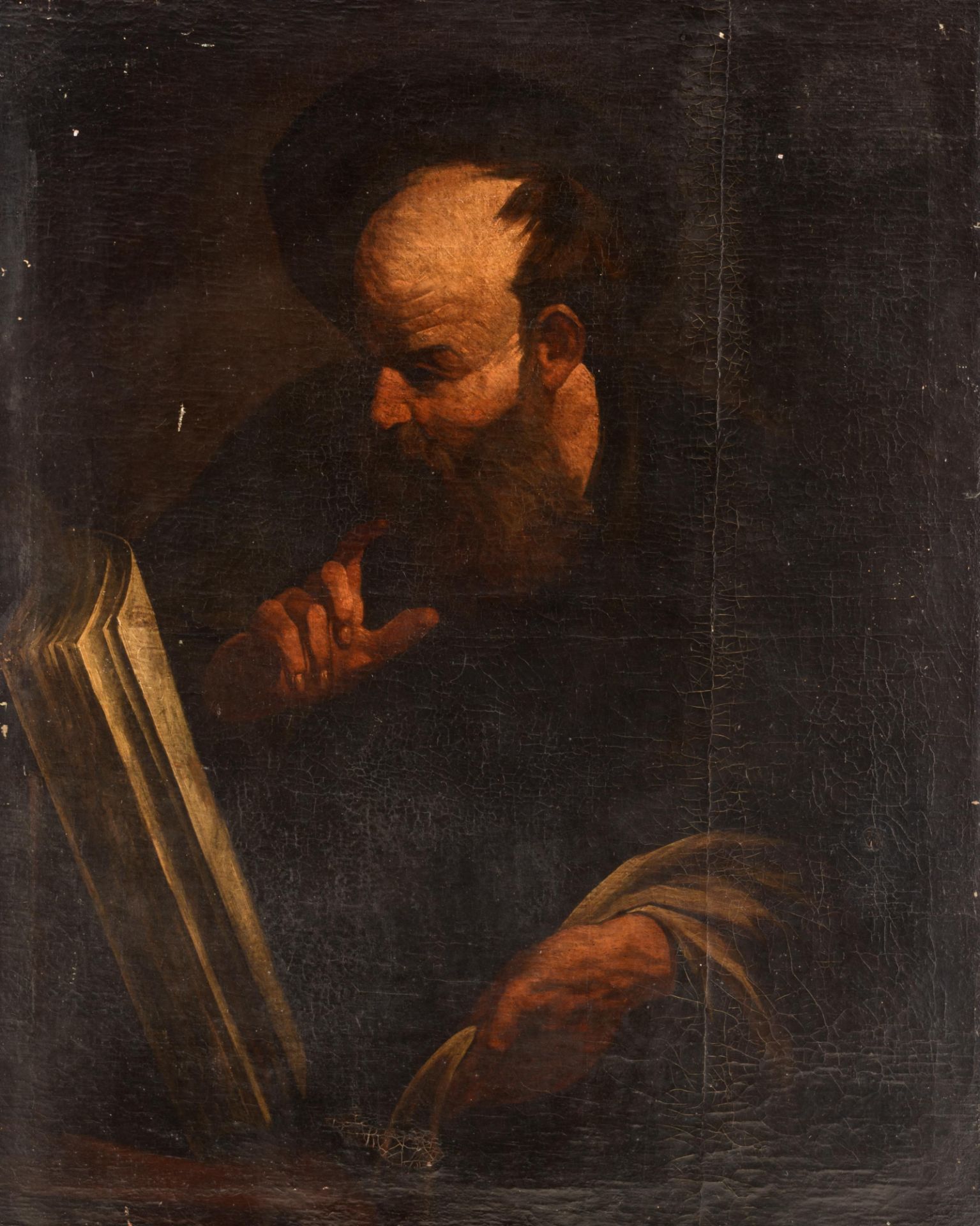 Portrait of an evangelist, 17thC, 74 x 92 cm