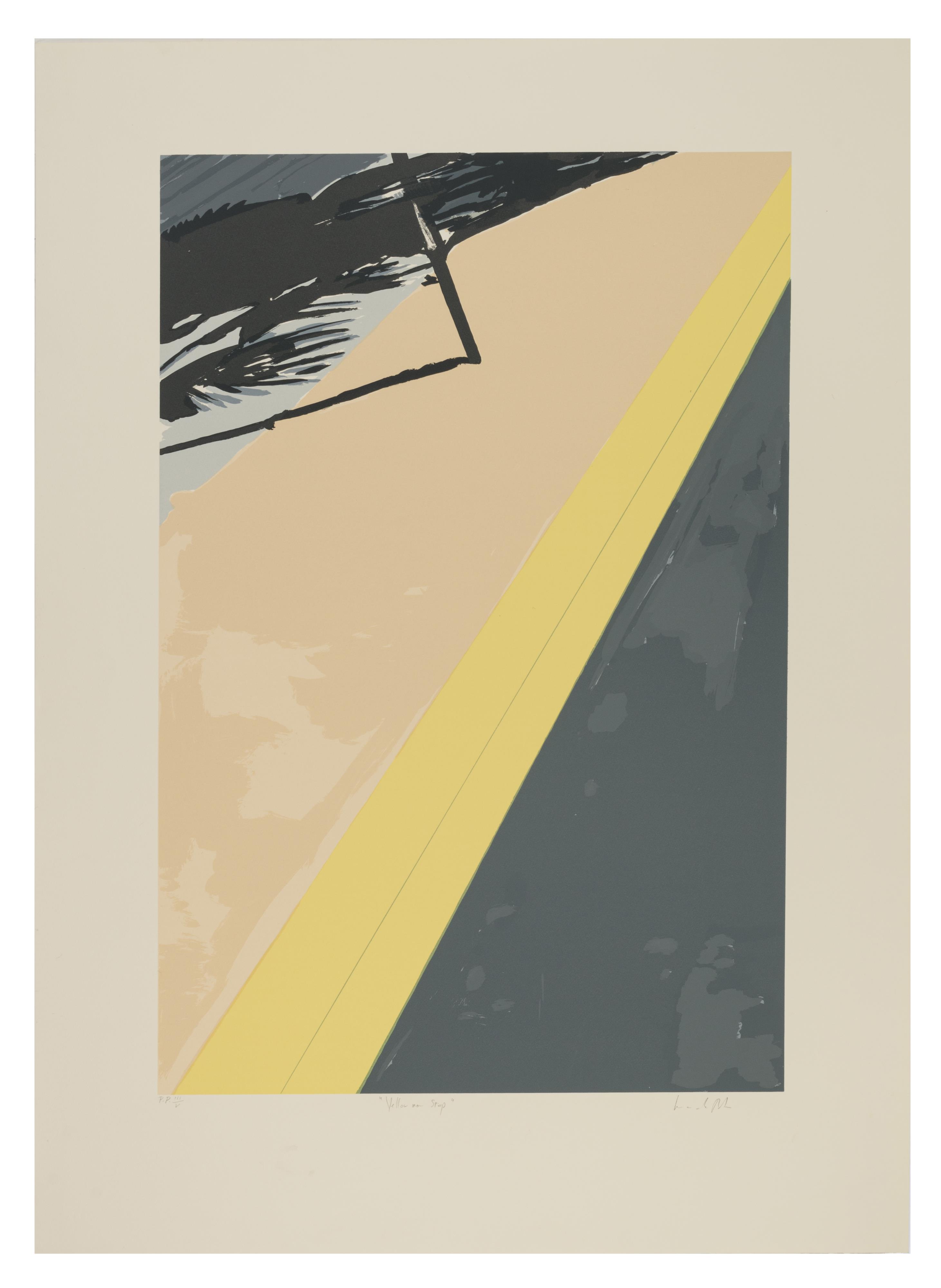 Koen van den Broek (1973), 'Yellow Non Stop', 50 x 75 cm