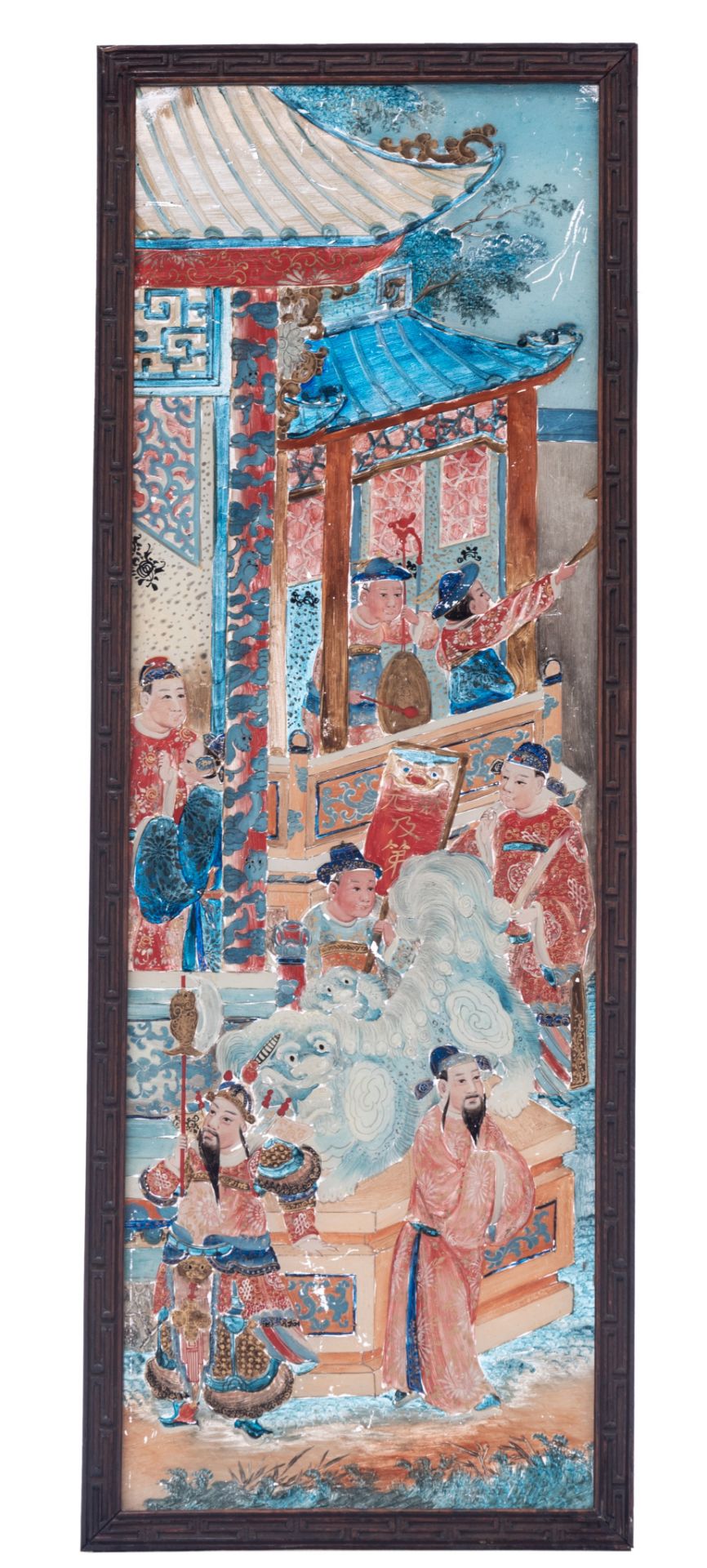 A Chinese Canton twenty-three-piece reversed glass painting set, late Qing dynasty, Total dimension - Image 8 of 22