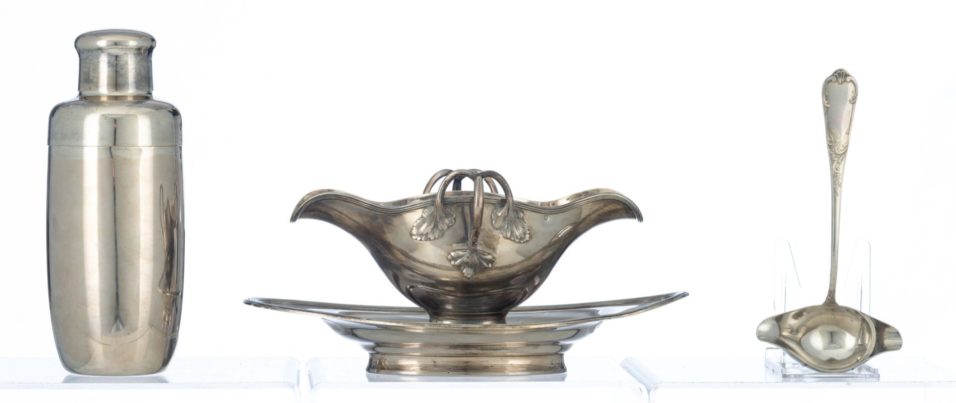 Various French and Belgian silver tableware, total weight silver: c. 1.640 g., we add two small silv - Image 10 of 14