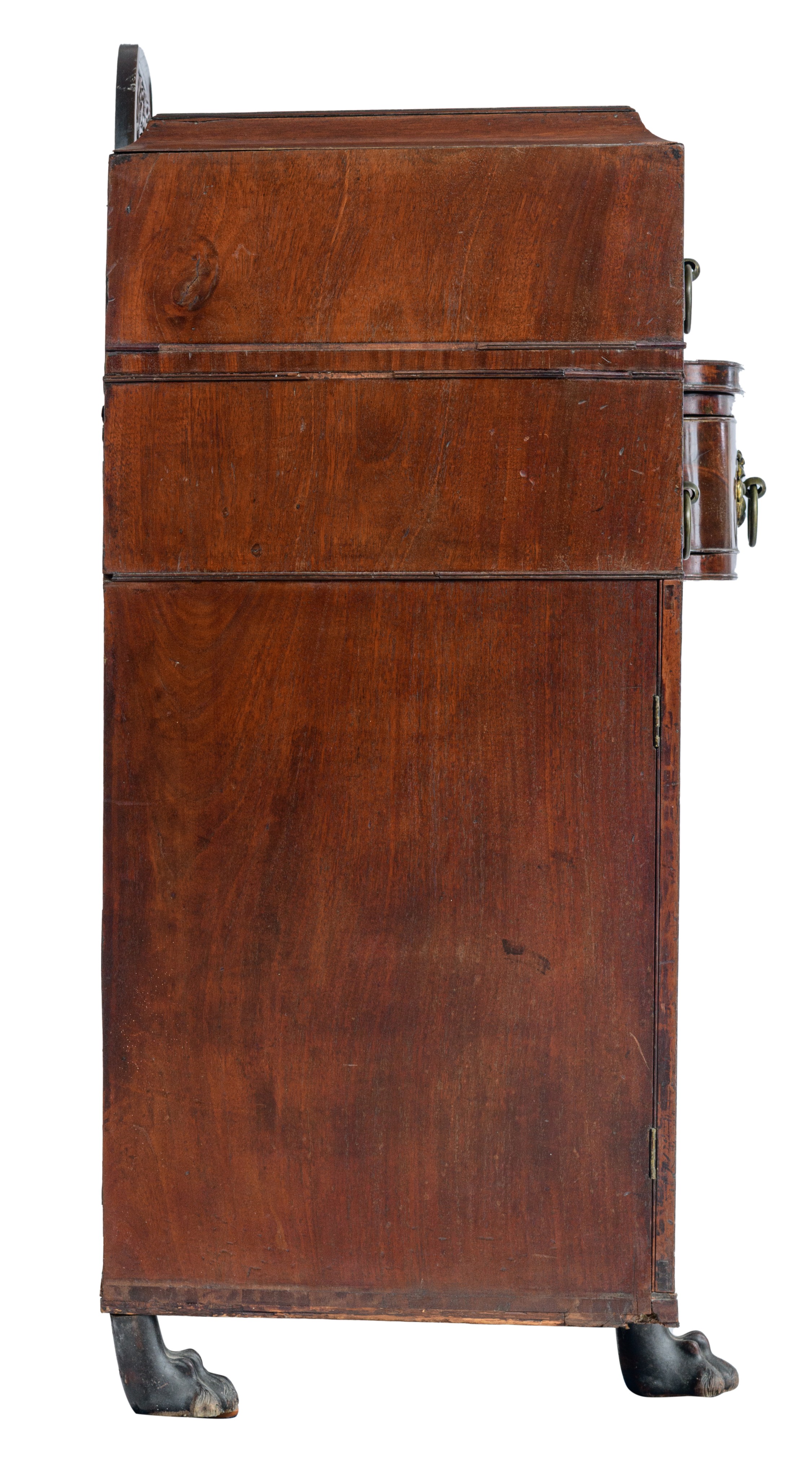 A Victorian mahogany veneered pedestal sideboard, late 19thC, H 128 - W 150 - D 60,5 cm - Bild 5 aus 11