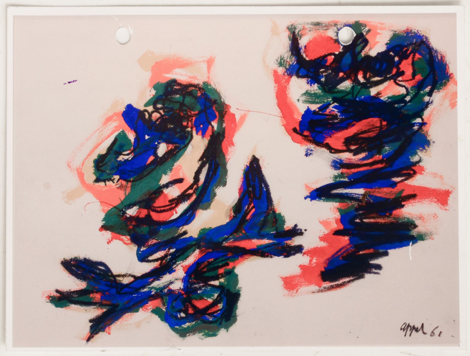 Karel Appel (1921-2006), 'Two Figures', 1961, 55 x 76 cm - Image 9 of 11