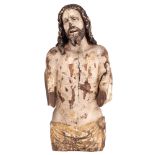 An impressive 'Ecce Homo', late 16thC, H 85 cm