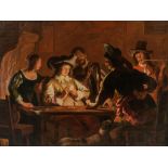 Circle of Gerard van Honthorst, the card play cheaters, 17thC, 163 x 223 cm