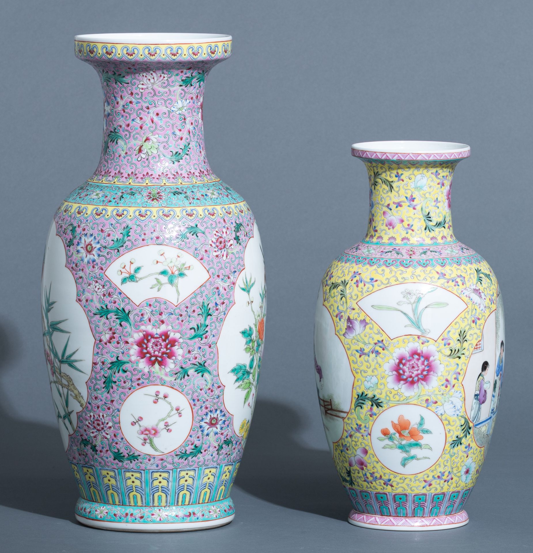 A collection of Chinese vases and figures, 20thC, Tallest H 47 cm - Image 11 of 17