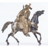 An Ottoman warrior on horseback, bronze, H 29 cm