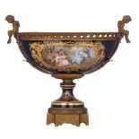 A large Sèvres porcelain coupe, H 47,5 - W 53 cm