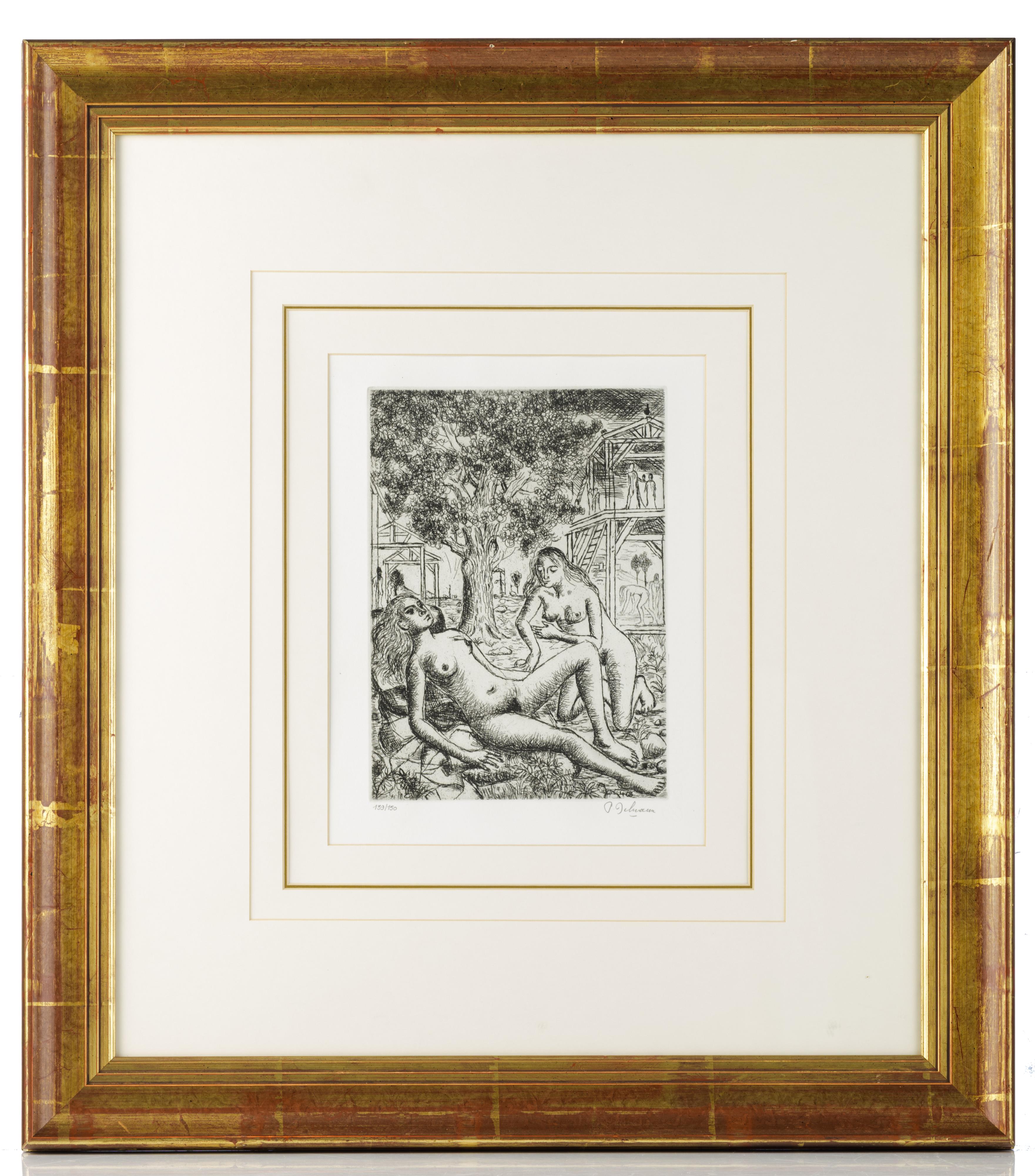 Delvaux P., 'Sept dialogues avec Paul Delvaux', etching, N° 139/150, 21,5 x 29,5 cm - Bild 2 aus 5
