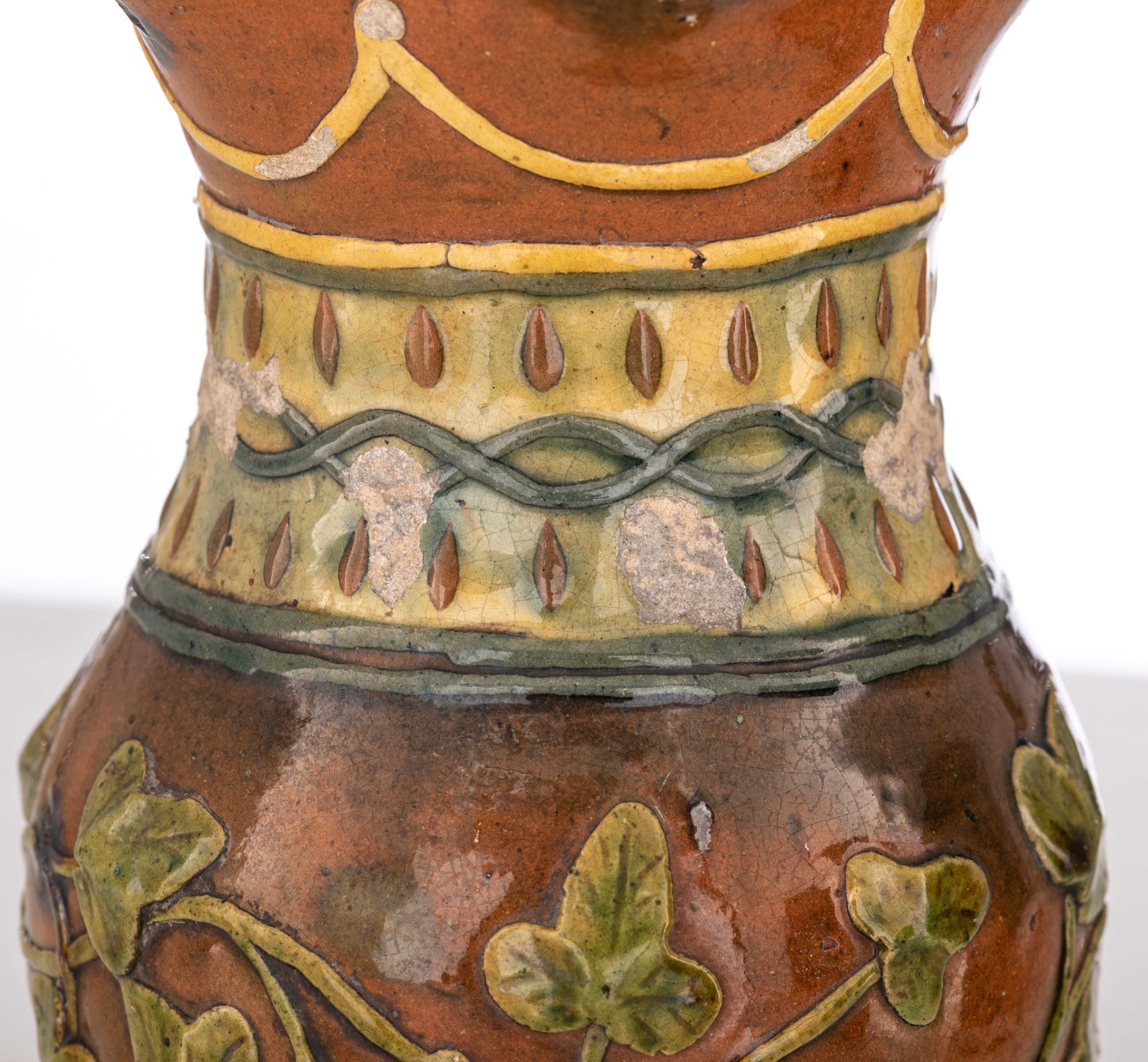 Two typical Flemish pottery tobacco jars; a ditto vase, and we add two Monte San Savino charcoal bas - Image 25 of 32