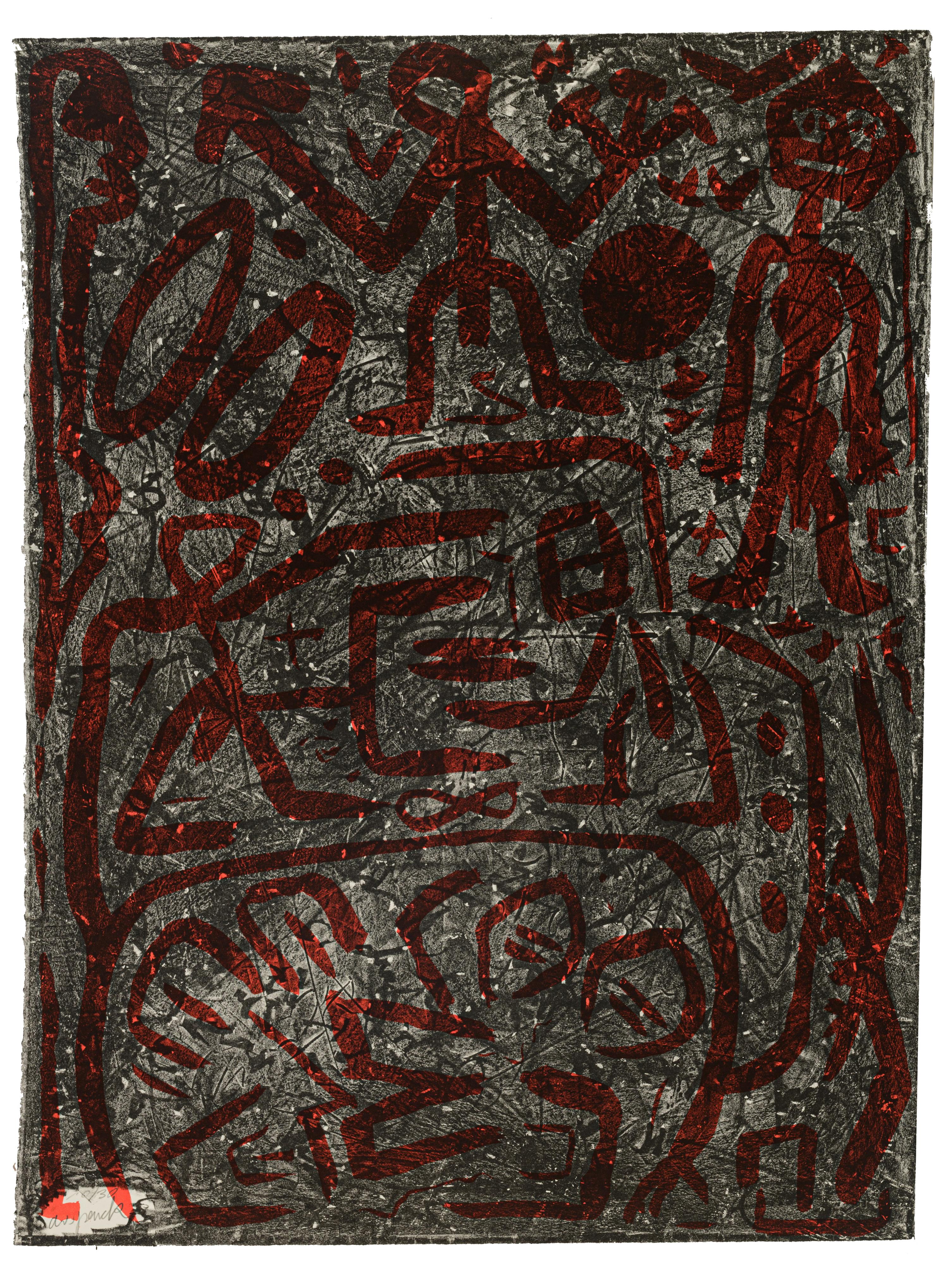 A.R. Penck (Ralf Winkler, 1939-2017), lithograph, N° 10/30, 57 x 76,5 cm - Bild 2 aus 3