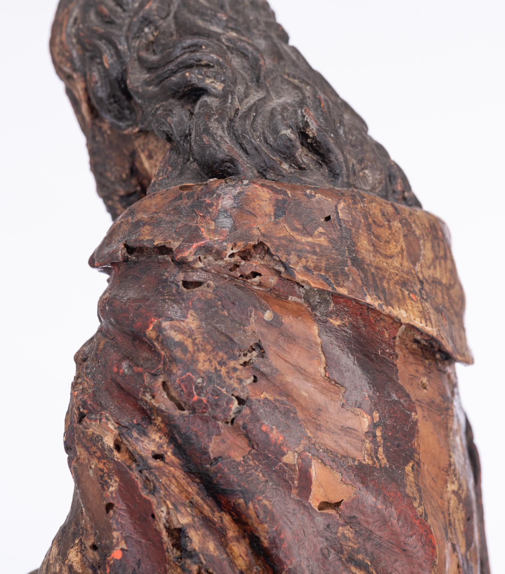 The half-length bust of Christ 'Ecce Homo', late 16thC, H 26 cm - Image 7 of 8