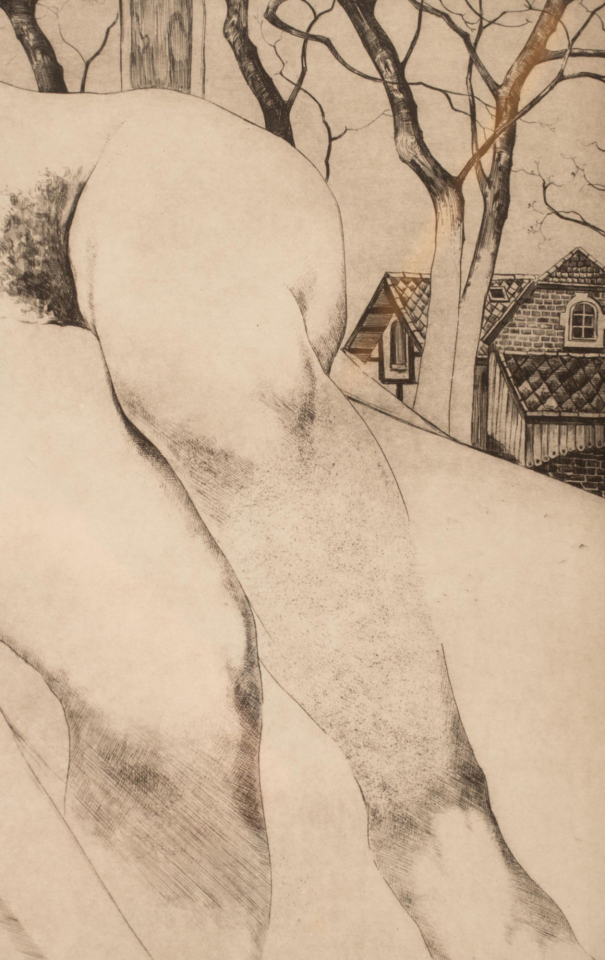 Christian Silvain (1950), an etching and a recto-verso sanguine drawing, 49 x 59 - 50 x 64,5 cm - Image 8 of 13