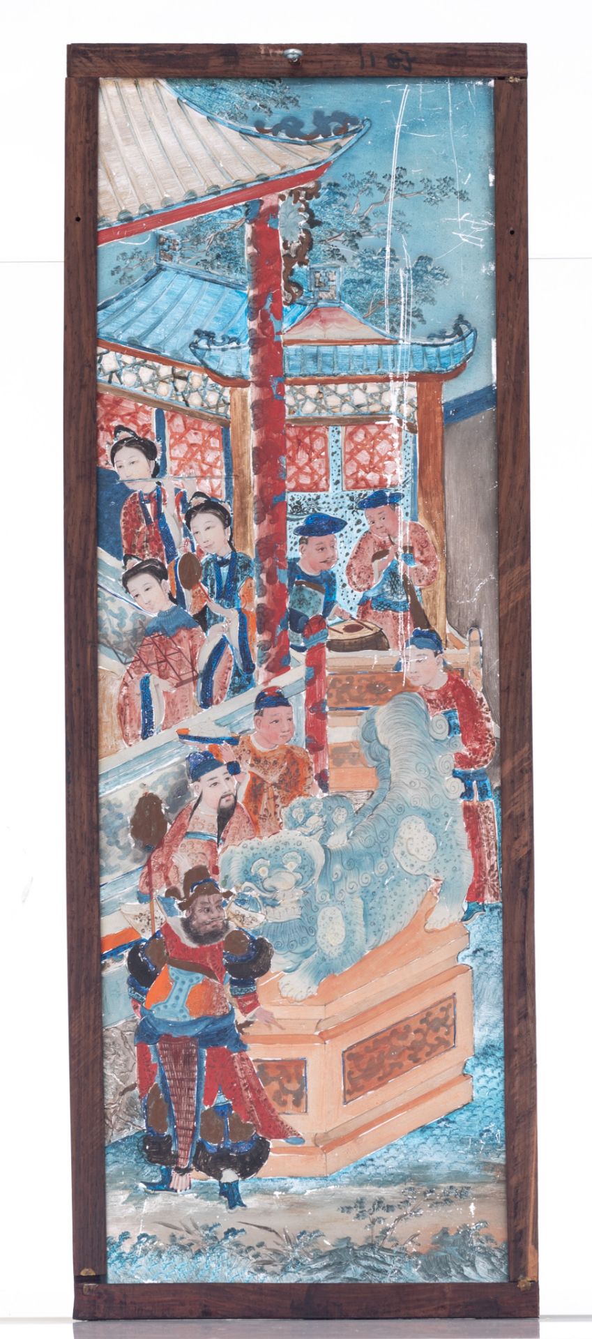 A Chinese Canton twenty-three-piece reversed glass painting set, late Qing dynasty, Total dimension - Image 3 of 22