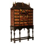 A Baroque Antwerp cabinet on stand, H 214 - W 130 - D 45 cm