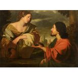 Peter van Lint (1609-1690), Christ and the woman of Samaria at the well, 17thC, 99 x 133 cm