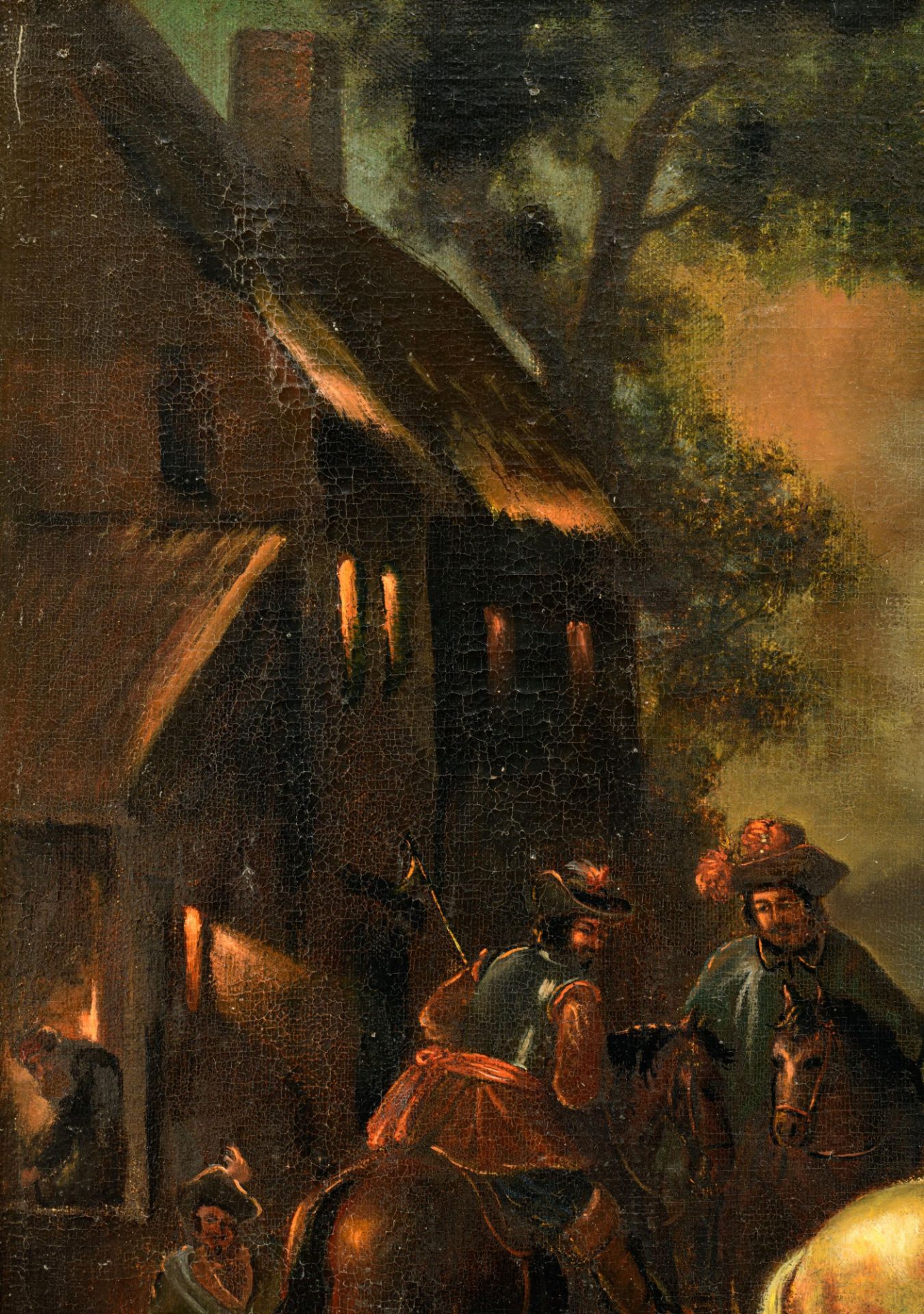 Jean Vasserot (?) (1769-?), travellers near the inn, dated 1780, 66,5 x 86,5 cm - Image 9 of 11