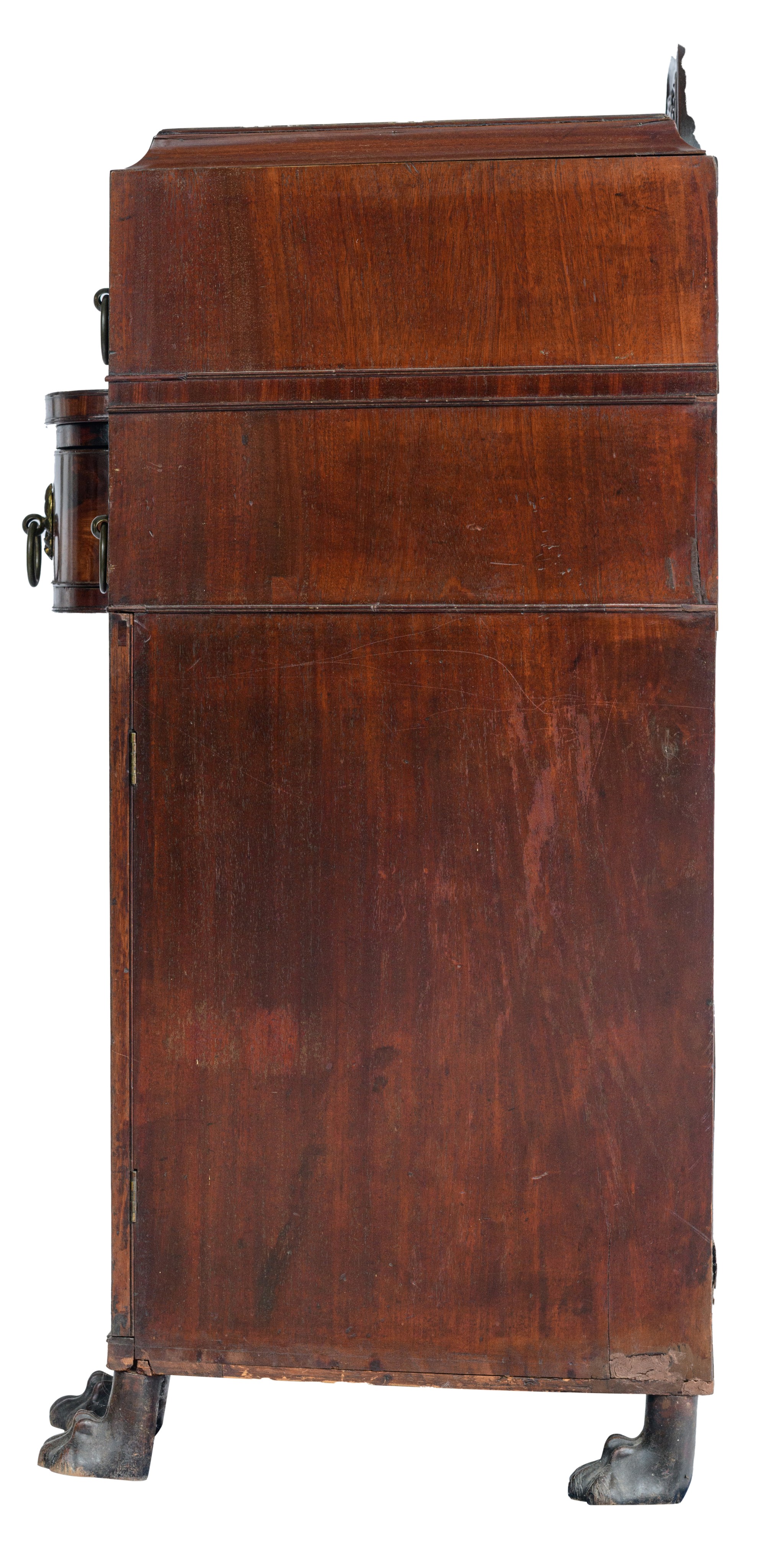 A Victorian mahogany veneered pedestal sideboard, late 19thC, H 128 - W 150 - D 60,5 cm - Bild 3 aus 11