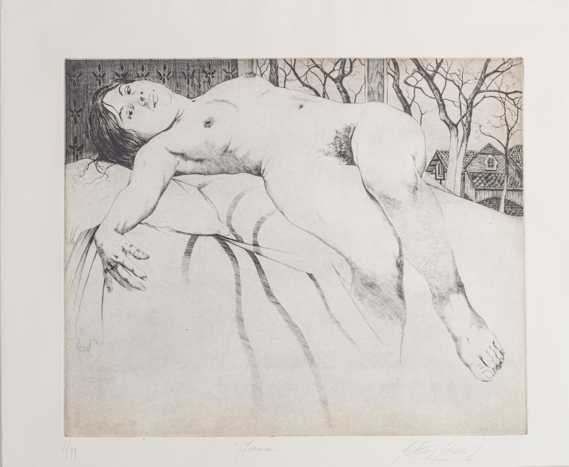 Christian Silvain (1950), an etching and a recto-verso sanguine drawing, 49 x 59 - 50 x 64,5 cm - Image 3 of 13