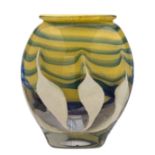 A glass paste vase by Jean-Claude Novaro, signed and dated 2001, H 19,5 cm