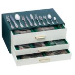 A silver-plated 'Vendome Arcantia' flatware set by Christofle