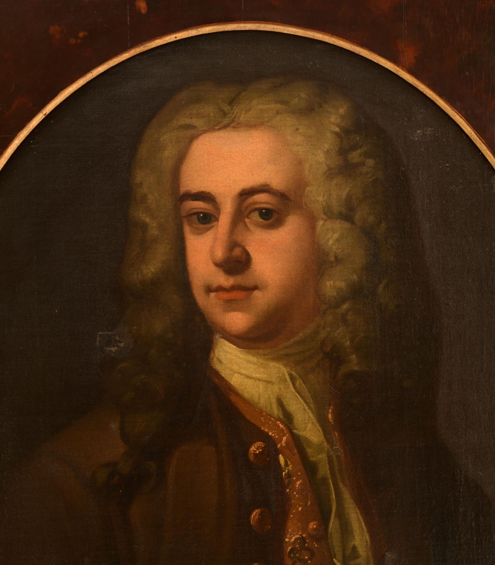 Circle of Joseph Highmore, the portrait of a nobleman, 18thC, 62 x 75 cm - Image 4 of 7