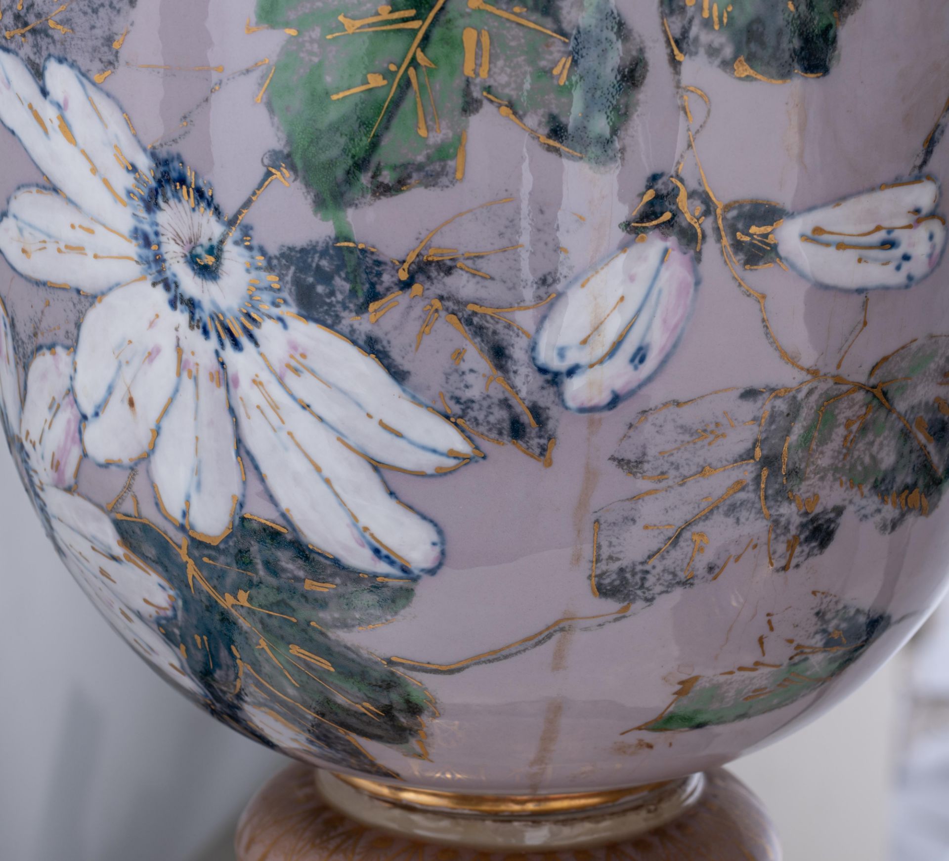 An imposing pair of Japonism inspired vases, H 91 cm - Image 13 of 15