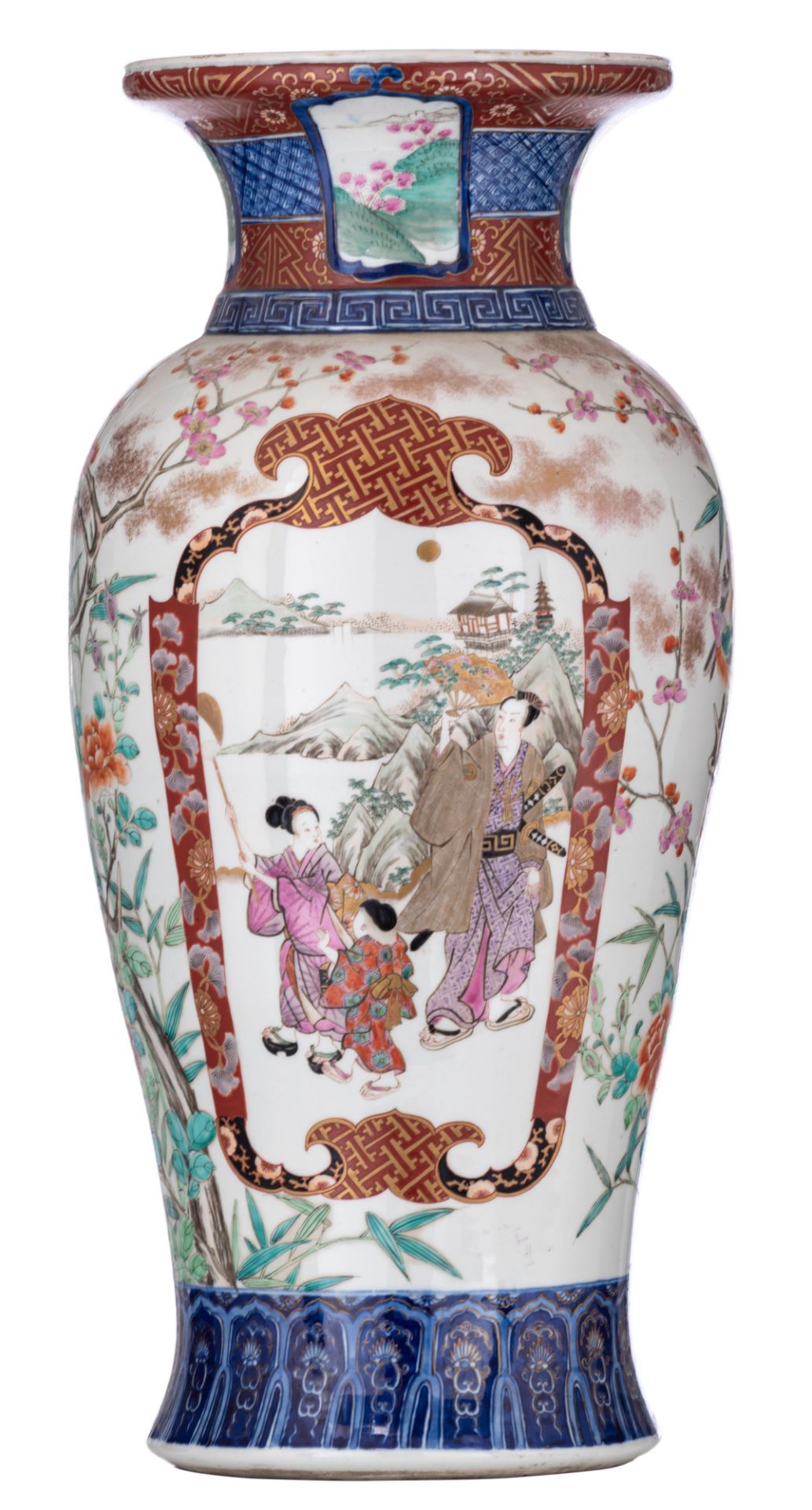 A Japanese Arita Imari vase, with a studio mark, 19thC, H 66 cm