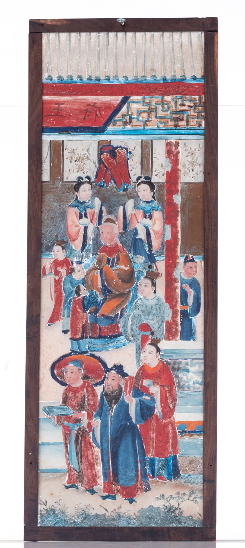 A Chinese Canton twenty-three-piece reversed glass painting set, late Qing dynasty, Total dimension - Image 5 of 22