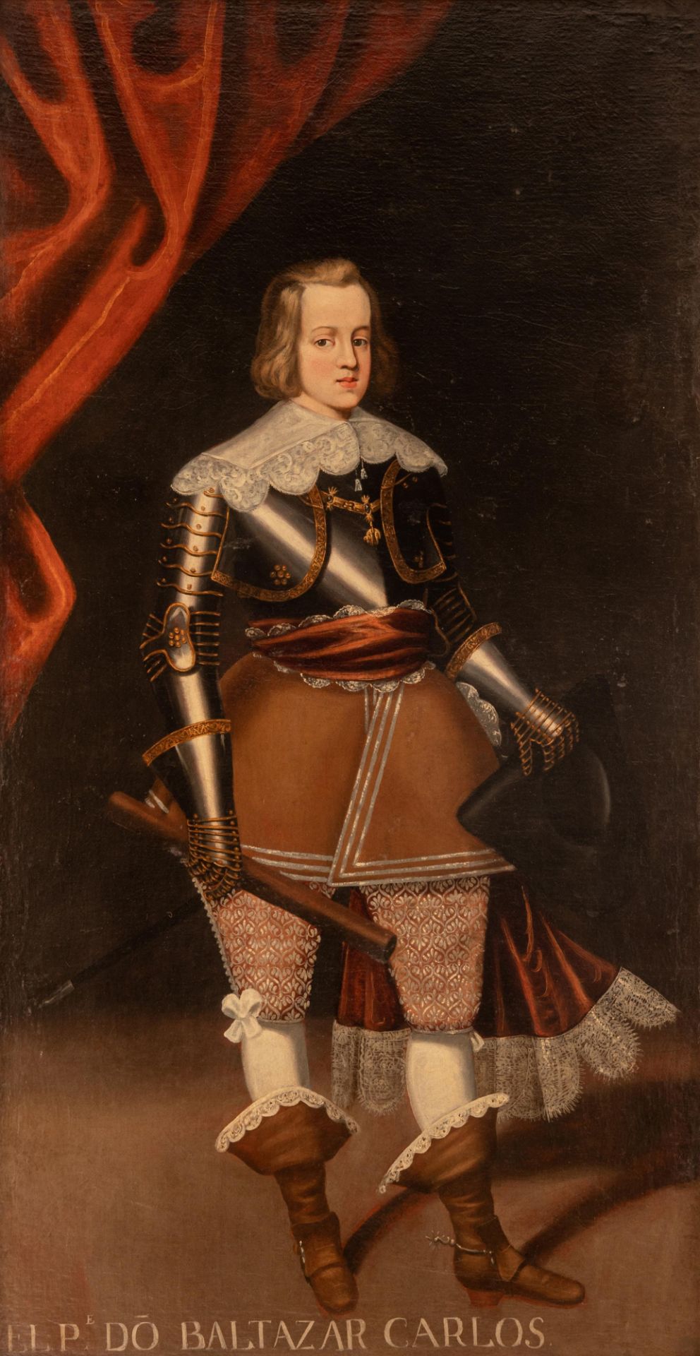 Spanish School, portrait of Balthasar Charles (1629-1646), Prince of Asturias, 105 x 198 cm