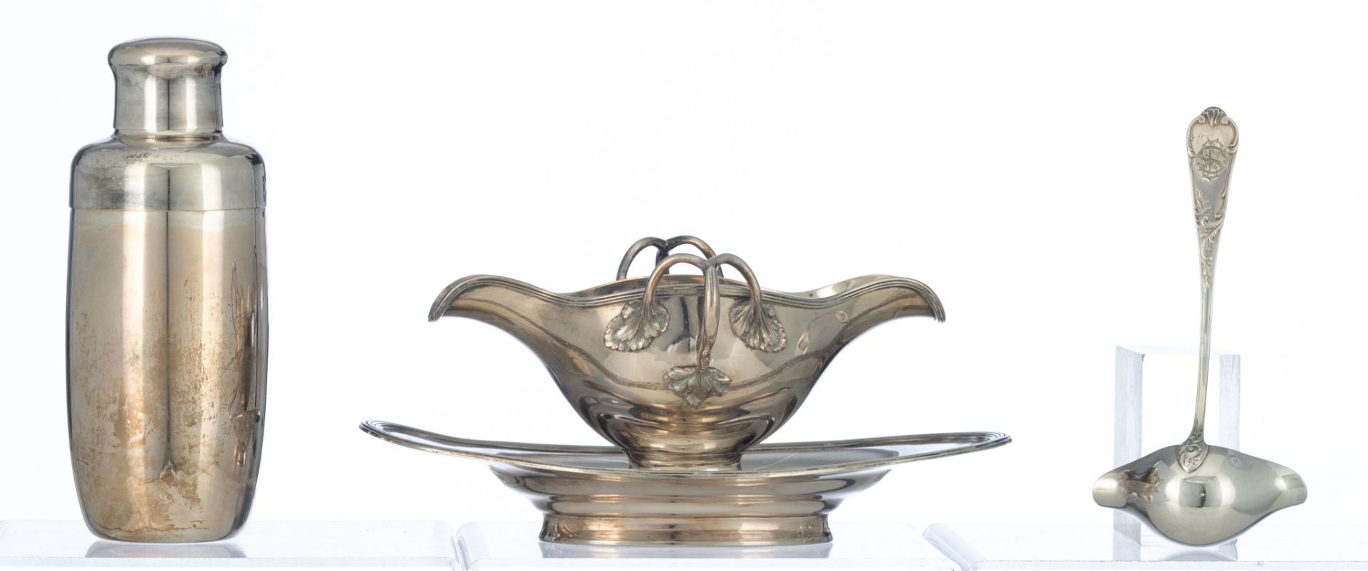 Various French and Belgian silver tableware, total weight silver: c. 1.640 g., we add two small silv - Image 11 of 14