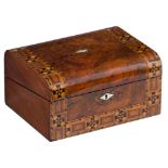 A fine marquetry decorated writing box 'Ecritoire', H 15,5 - W 30 - D 23,5 cm