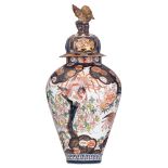 An imposing French Samson Imari style covered jar, 19thC, H 87,5 cm